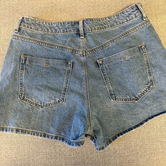 Zara Light Blue Denim Skort Shorts with Wrap Panel - Picture 8 of 8